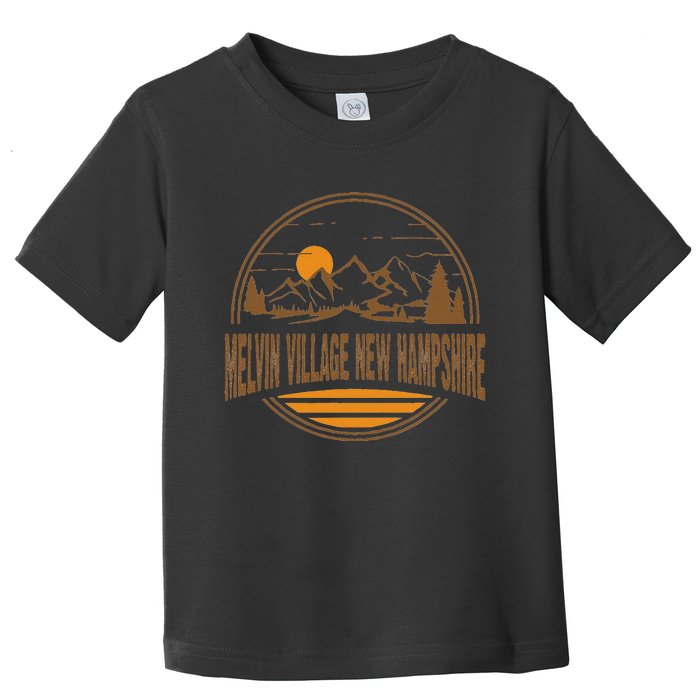 Vintage Melvin Village New Hampshire Mountain Hiking Print Toddler T-Shirt