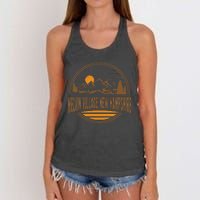 Vintage Melvin Village New Hampshire Mountain Hiking Print Women's Knotted Racerback Tank