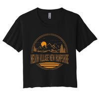 Vintage Melvin Village New Hampshire Mountain Hiking Print Women's Crop Top Tee