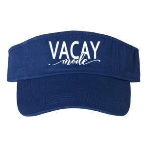 Vacay Mode Vacation Summer Beach Travel Family Trip Gift Valucap Bio-Washed Visor