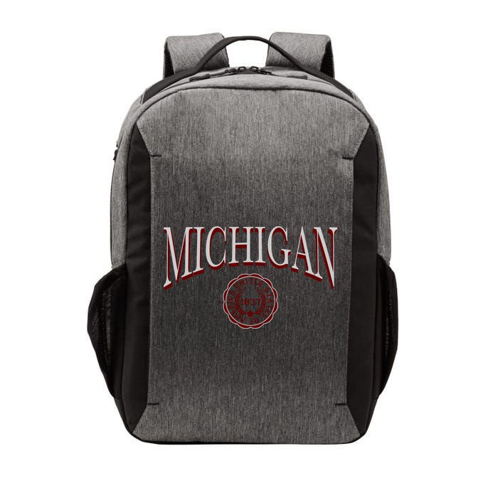 Vintage Michigan Varsity Style Vector Backpack