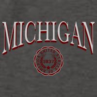 Vintage Michigan Varsity Style Vector Backpack