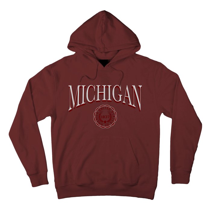 Vintage Michigan Varsity Style Hoodie