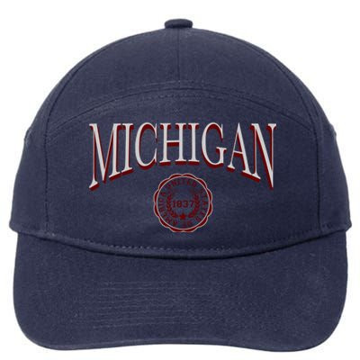 Vintage Michigan Varsity Style 7-Panel Snapback Hat