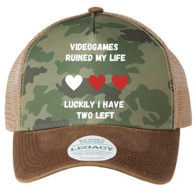 Videogames Meme Videogames Ruined Me Joke/meme Gaming Gift Legacy Tie Dye Trucker Hat