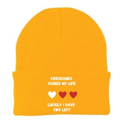 Videogames Meme Videogames Ruined Me Joke/meme Gaming Gift Knit Cap Winter Beanie