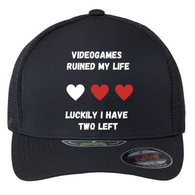 Videogames Meme Videogames Ruined Me Joke/meme Gaming Gift Flexfit Unipanel Trucker Cap