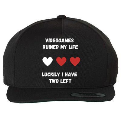 Videogames Meme Videogames Ruined Me Joke/meme Gaming Gift Wool Snapback Cap