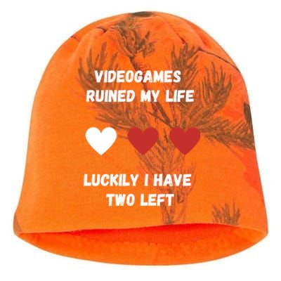 Videogames Meme Videogames Ruined Me Joke/meme Gaming Gift Kati - Camo Knit Beanie