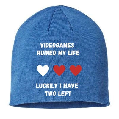 Videogames Meme Videogames Ruined Me Joke/meme Gaming Gift Sustainable Beanie