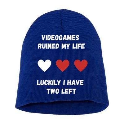 Videogames Meme Videogames Ruined Me Joke/meme Gaming Gift Short Acrylic Beanie