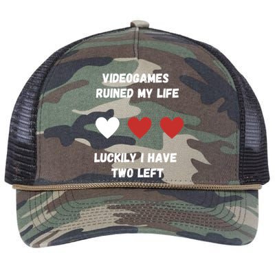 Videogames Meme Videogames Ruined Me Joke/meme Gaming Gift Retro Rope Trucker Hat Cap