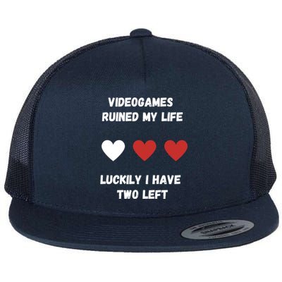 Videogames Meme Videogames Ruined Me Joke/meme Gaming Gift Flat Bill Trucker Hat