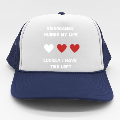 Videogames Meme Videogames Ruined Me Joke/meme Gaming Gift Trucker Hat