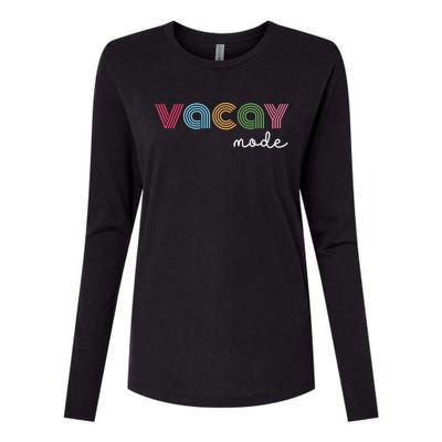 Vacay Mode Vacation Vibes Holiday Travel Outdoor Adventure Cute Gift Womens Cotton Relaxed Long Sleeve T-Shirt