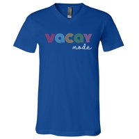 Vacay Mode Vacation Vibes Holiday Travel Outdoor Adventure Cute Gift V-Neck T-Shirt