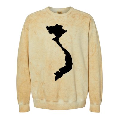 Vietnam Map Colorblast Crewneck Sweatshirt