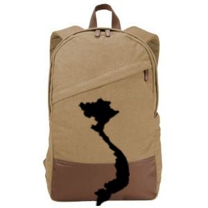 Vietnam Map Cotton Canvas Backpack