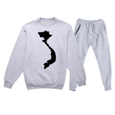 Vietnam Map Premium Crewneck Sweatsuit Set