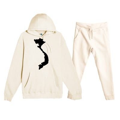 Vietnam Map Premium Hooded Sweatsuit Set