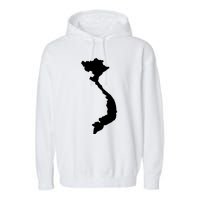 Vietnam Map Garment-Dyed Fleece Hoodie