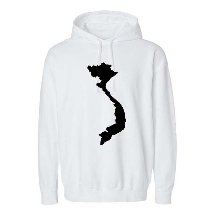 Vietnam Map Garment-Dyed Fleece Hoodie