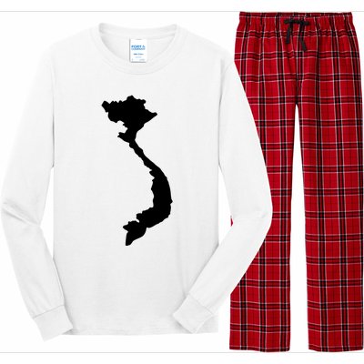 Vietnam Map Long Sleeve Pajama Set