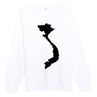 Vietnam Map Premium Crewneck Sweatshirt