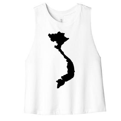 Vietnam Map Women's Racerback Cropped Tank