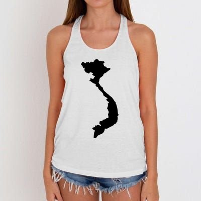 Vietnam Map Women's Knotted Racerback Tank