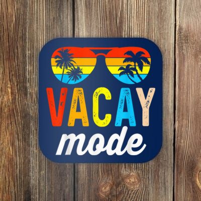 Vacay Mode Vintage Vacation Summer Cruise Family Holiday Coaster