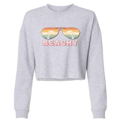 Vacay Mode Vibes Vacation Summer Cruise Getaway Beachy Gift Cropped Pullover Crew