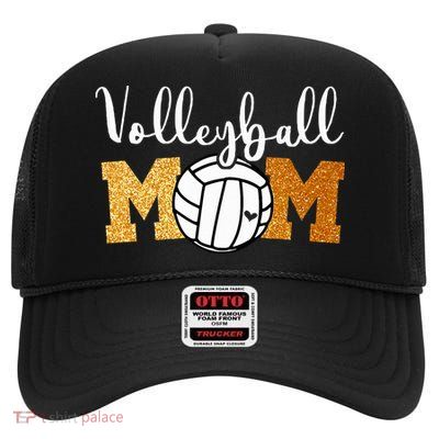 Volleyball Mom Volleyball Game Day High Crown Mesh Back Trucker Hat