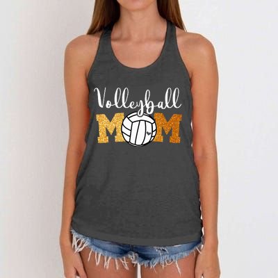 Volleyball Mom Volleyball Game Day Women's Knotted Racerback Tank