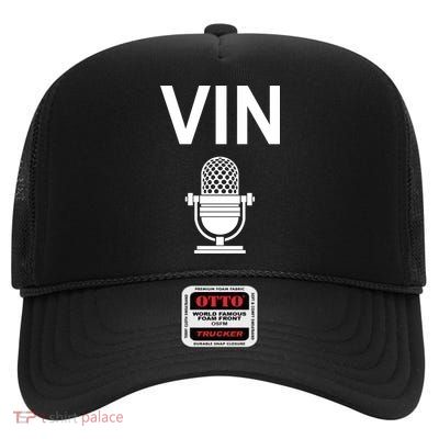 Vin Microphone High Crown Mesh Back Trucker Hat
