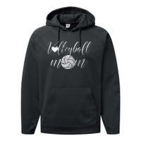 Volleyball Mom Volleyballer Mother's Day Performance Fleece Hoodie