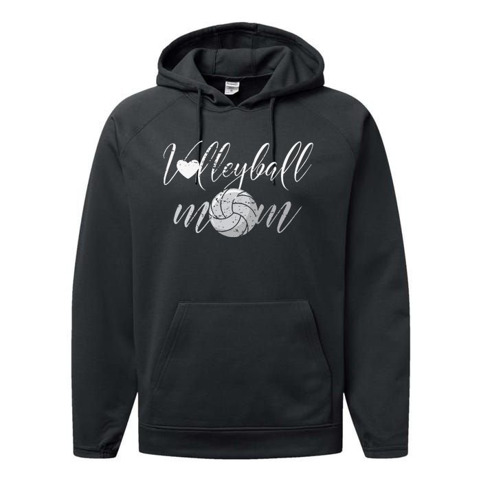 Volleyball Mom Volleyballer Mother's Day Performance Fleece Hoodie