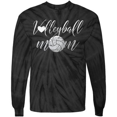 Volleyball Mom Volleyballer Mother's Day Tie-Dye Long Sleeve Shirt