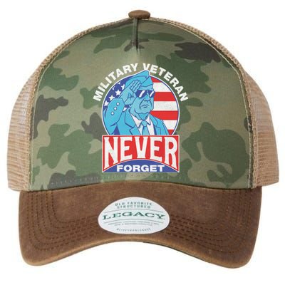 Vintage Military Veteran Armed Forces Retro Design Cool Gift Legacy Tie Dye Trucker Hat