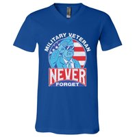 Vintage Military Veteran Armed Forces Retro Design Cool Gift V-Neck T-Shirt