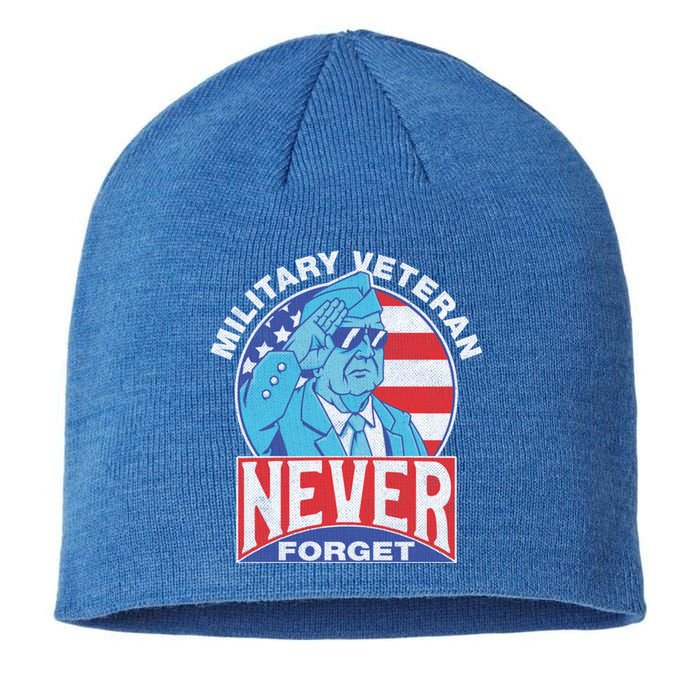 Vintage Military Veteran Armed Forces Retro Design Cool Gift Sustainable Beanie