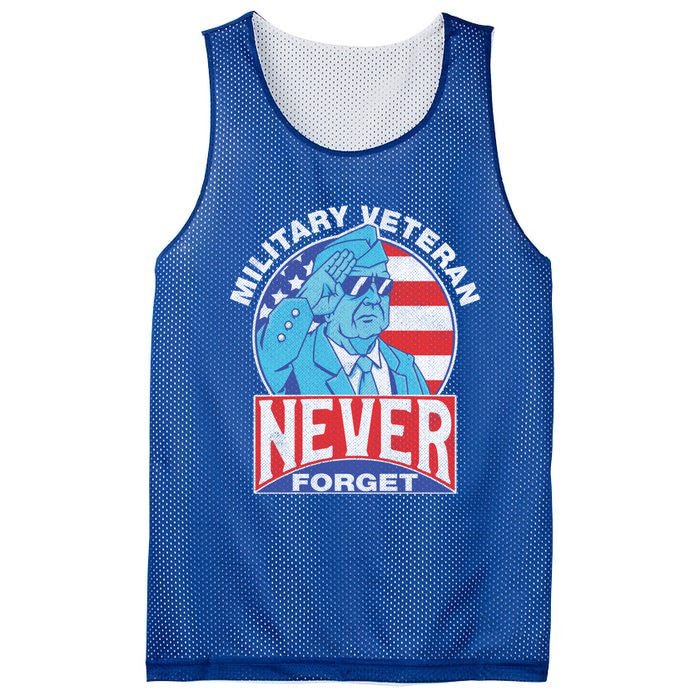 Vintage Military Veteran Armed Forces Retro Design Cool Gift Mesh Reversible Basketball Jersey Tank