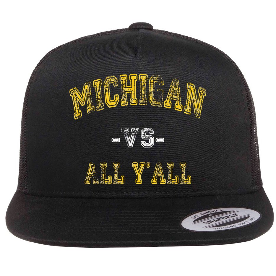 Vintage Michigan Vs All Yall Flat Bill Trucker Hat
