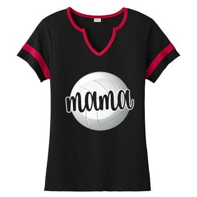 Volleyball Mama Volleyball Mom Of A Volleyball Player Gift Ladies Halftime Notch Neck Tee