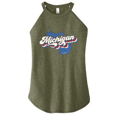 Vintage Michigan Women's Perfect Tri Rocker Tank