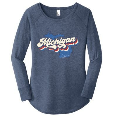 Vintage Michigan Women's Perfect Tri Tunic Long Sleeve Shirt