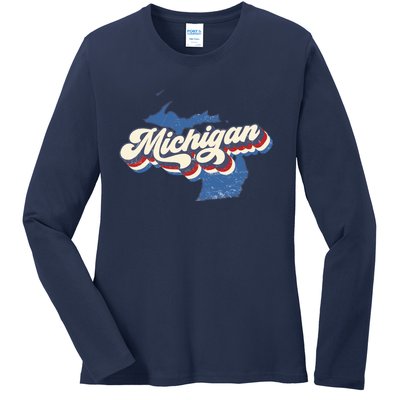 Vintage Michigan Ladies Long Sleeve Shirt