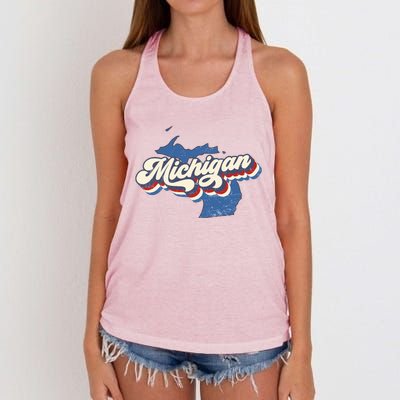 Vintage Michigan Women's Knotted Racerback Tank