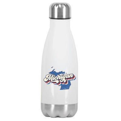 Vintage Michigan Stainless Steel Insulated Water Bottle