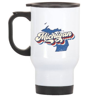 Vintage Michigan Stainless Steel Travel Mug